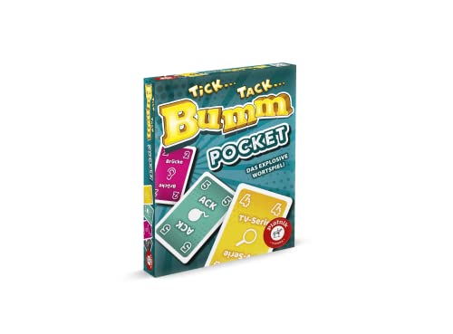 Piatnik- Bolsa de Almacenamiento 6671 Tick Tack Bumm Pocket-Juego de Cartas rápido para el Superventas explosivas, a Partir de 12 años, para casa y de Viaje, Multicolor