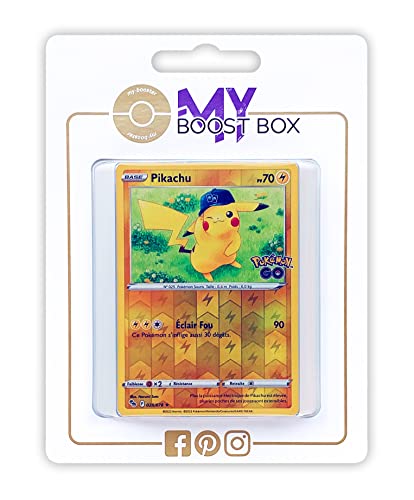 Pikachu 28/78 Holo Reverse - Myboost X Epée et Bouclier 10.5 Pokémon GO - Box de 10 Cartas Pokémon Francés