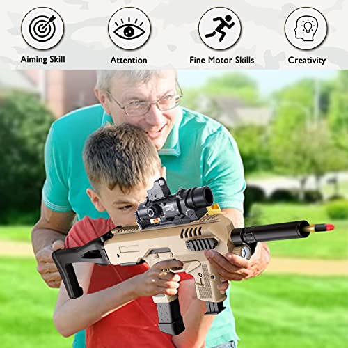 Pistola de Juguete, Pistolas Juguetes Realista de Accesorios, Pistola para Niños Mayores de 7+años, Pistola de Espuma Blaster (Versión 3)