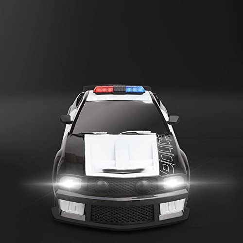 PJKDDM Coche de control remoto inalámbrico de 2,4 GHz con luces, vehículo RC a la deriva de alta velocidad, coche de policía de simulación 1/12, camión de juguete modelo eléctrico, regalo de cumpleaño