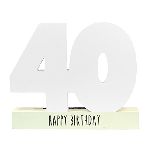 Placa de firmas con el número 40, números envueltos para cumpleaños, Regalo Personalizado, Tablero DM