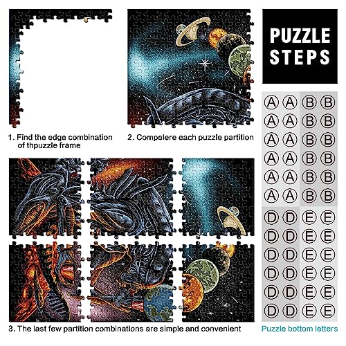 Planet Monster Puzzle de 1000 piezas para adultos, niños, puzles de cartón para adultos y niños a partir de 12 años, actividad familiar, 10,27 x 20,47 pulgadas/26 x 38 cm.