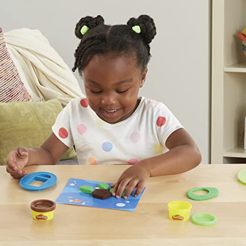 Play-Doh - Formas y colores - Juguete preescolar - 5 manteles, 15 herramientas, 10 colores - A partir de 2 años (Exclusivo de Amazon)