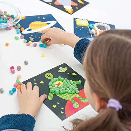 PlayMais Mosaic Little Cosmos - Kit creativo para manualidades para niños a partir de 3 años | Más de 2.300 6 mosaicos adhesivos | Fomenta la creatividad y la motricidad fina | Juguete natural