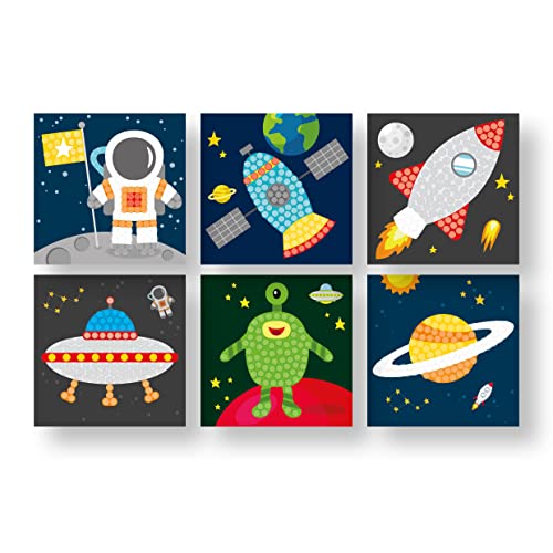 PlayMais Mosaic Little Cosmos - Kit creativo para manualidades para niños a partir de 3 años | Más de 2.300 6 mosaicos adhesivos | Fomenta la creatividad y la motricidad fina | Juguete natural
