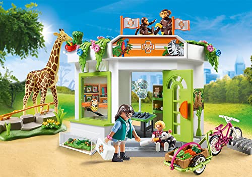PLAYMOBIL 70900 Family Fun Consulta Veterinaria en el Zoo, Juguetes para niños a Partir de 4 años
