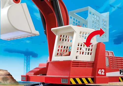 Playmobil Construcción - Excavadora de construcción , Juguete Educativo, 40 x 12,5 x 35 cm, (5282)