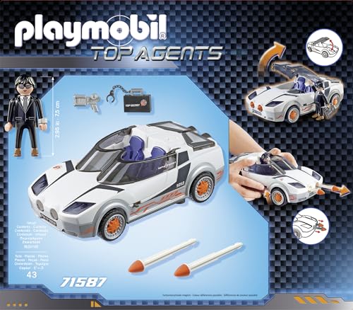 Playmobil Top Agents, Agente Secreto y Racer 71587, a partir de 4 años