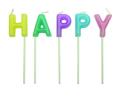 PME Velas Happy Birthday Colores Pastel, Juego de 13