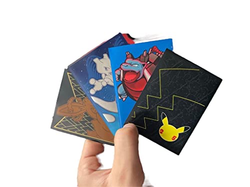 Pokeman Elite Trainer Box Sleeves / Top Trainer Box Fundas de diseño seleccionado al azar (65 fundas para tarjetas) + protección de envío Heartforcards®