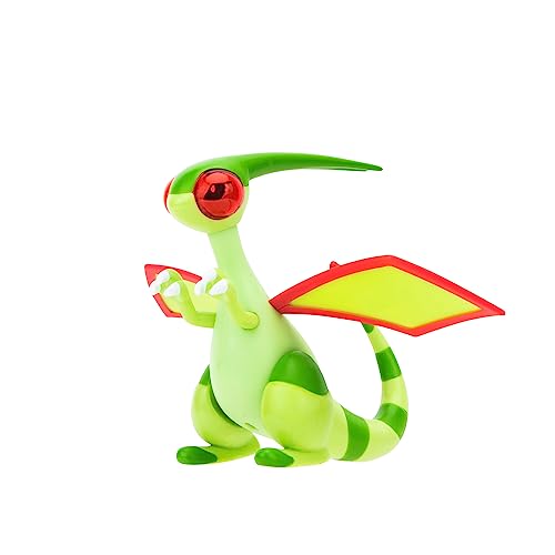 Pokemon Battle Feature Figura de Batalla Flygon de 4.5 Pulgadas con Ataque de ala aleteante, Color libélula, Medium (Jazwares PKW2671)