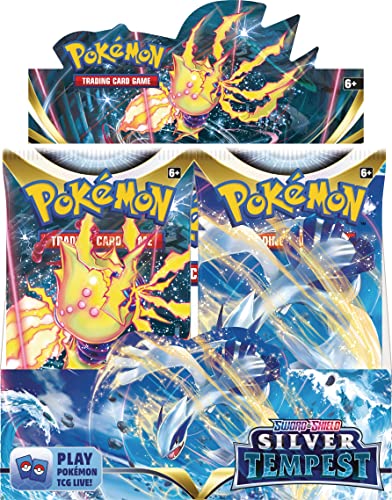 Pokemon- Caja expositora de Espada y Escudo, Plateada Booster, Multicolor, único (The Company International 183-86091)