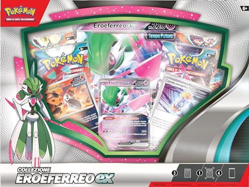 Pokémon-Colección Eroeferreo-ex GCC Promocional, Tarjeta holográfica Gigante y Cuatro Sobres de expansión, edición 290-60382