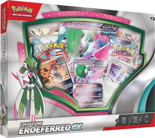 Pokémon-Colección Eroeferreo-ex GCC Promocional, Tarjeta holográfica Gigante y Cuatro Sobres de expansión, edición 290-60382
