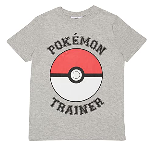Pokemon Entrenador del Empuje de la Bola Camiseta de los Muchachos Cuero Gris 116
