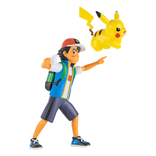 Pokemon Figuras 11 cm Ash & Pikachu – Juguetes Pokemon Nueva 2022 – Figuras Pokemon - Licenciado Oficialmente Pokemon Juguetes
