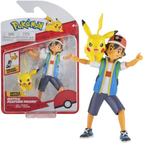 Pokemon Figuras 11 cm Ash & Pikachu – Juguetes Pokemon Nueva 2022 – Figuras Pokemon - Licenciado Oficialmente Pokemon Juguetes