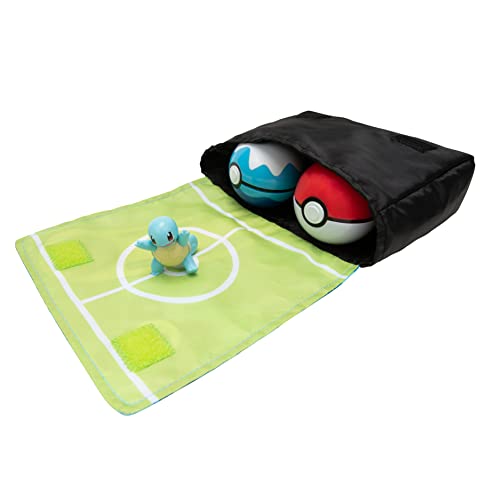 Pokemon- Juego de Pancarta Clip 'N' GO: Incluye Figura de Batalla de Squirtle de 2 Pulgadas con Accesorios de Bola de Primera Calidad y Pelota de Buceo, Multicolor (JAZWARES PKW2714)