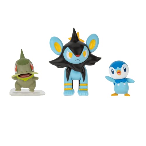 Pokemon PKW3043 – Juego de Figuras de Batalla – Milza, Plinfa, Luxio, Juego Oficial