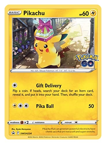 Pokémon TCG GO Tin-Pikachu (2 Tarjetas de Aluminio y 4 Paquetes de Refuerzo), Individual (699-17234)
