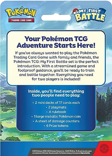 Pokemon TCG: Mi Primera Batalla: Pikachu y Bulbasaur (Kit de Inicio Que Incluye 2 Mini Barajas y Accesorios listos para Jugar)