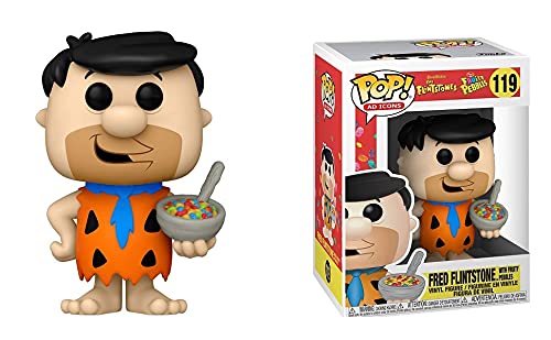 POP Iconos de anuncio: Fruity Pebbles - Fred Picapiedra con Cereal Funko Pop! Figura de vinilo (relleno con funda protectora compatible con caja de pop)