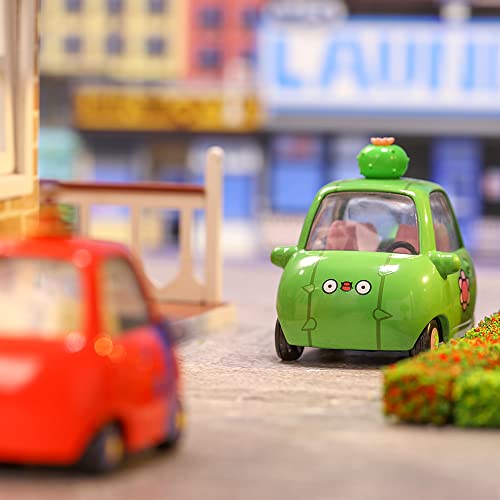 pop mart POPCAR Cute Private Car Series,Caja de figuras de acción exclusiva de 3 piezas, caja a granel, juguete de arte coleccionable, bonita figura creativa, fiesta de cumpleaños, vacaciones