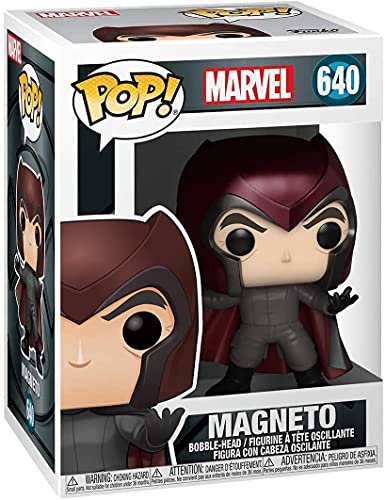 POP Marvel: X-Men 20th Anniversary - Magneto Funko Pop! Figura de vinilo (conjunto con funda protectora compatible Pop Box), multicolor, 9,5 cm