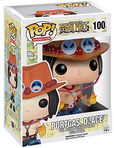 POP One Piece - Portgas D. Ace Funko Pop! Figura de vinilo (empaquetado con funda protectora compatible con POP Box) Multicolor 3.75 pulgadas