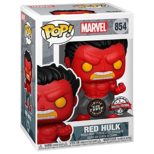Popsplanet Funko Pop! Marvel – Red Hulk (Glow in The Dark) (Chase) Exclusive to Special Edition And GITD And Chase #854