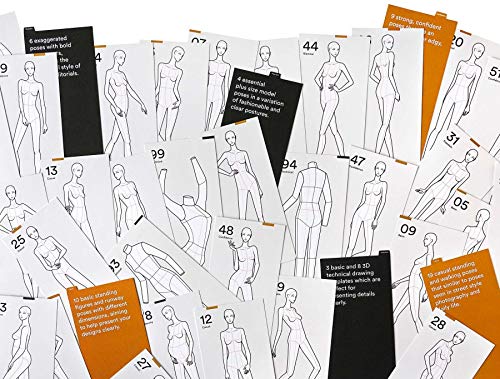 Poses for Fashion Illustration (Card Box): 100 essential figure template cards for designers