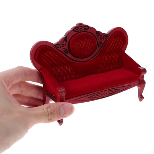 PRETYZOOM 1:12 Muebles De Casa De Muñecas En Miniatura Sofá Vintage Mini Banco Victoriano Silla para Casa De Muñecas Sala De Estar Decoración Artesanal