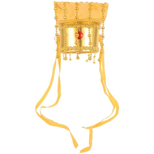 PRETYZOOM Sombrero De Emperador Chino Sombrero De Emperador Real Antiguo Con Cuentas Corona De Rey Asiático Gorro De Emperador Antiguo Disfraz De Cosplay Regalos Para Niños Adultos Juego De