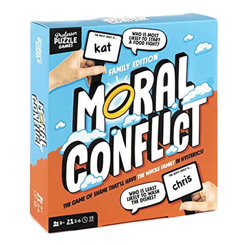 Professor PUZZLE Juegos de Conflicto Moral - "Lo más probable que" juego para toda la familia - Juego familiar hilarante de vergüenza.