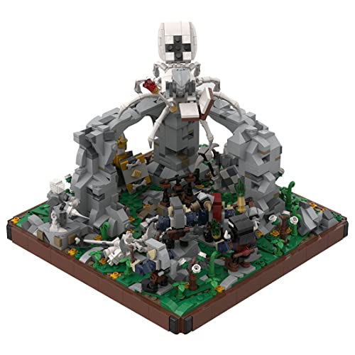 PSKOO Bloques de construcción modulares para casa de enanos y el rey esqueleto, 1780 piezas, bloques modulares de sujeción para adultos, compatible con Lego MOC-112452
