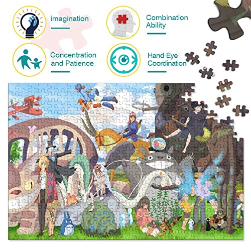 Puzzles para Adultos, Puzzle De 300 Piezas - Animación : Totoro Puzzle, Obra De Arte De Juego De Rompecabezas para Adultos, Rompecabezas De Piso De Impresión De Alta Definición Multicolor