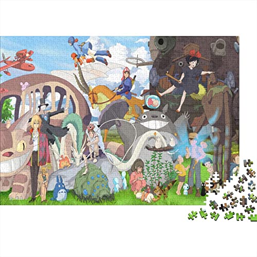 Puzzles para Adultos, Puzzle De 300 Piezas - Animación : Totoro Puzzle, Obra De Arte De Juego De Rompecabezas para Adultos, Rompecabezas De Piso De Impresión De Alta Definición Multicolor
