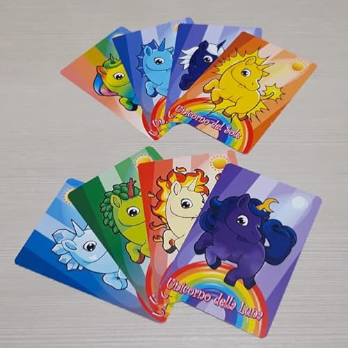 Rainbow Games - Unicorn Family - Juego de unicornios - Juego de mesa para la familia - Niños a partir de 6 años - Juego de cartas portátil - Burro, Hombre Negro, Familias