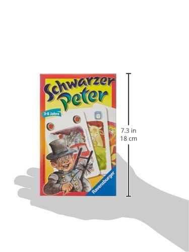 Ravensburger 23409 - Peter Negro, Juego para 2-6 Jugadores, Juego de niños a Partir de 3 años, Formato Compacto, Juego de Viajes, Juego de Cartas