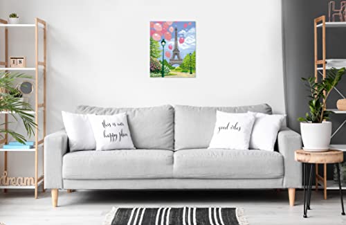 Ravensburger - CreArt Primavera en París, Kit para Pintar por Números, Contiene una Tabla Preimpresa 24x30 cm, Pincel, Colores y Accesorios, Juego Creativo Relajante para Adultos 14+ Años