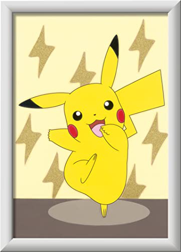 Ravensburger - CreArt Serie E: Pokémon, Pikachu, Kit para Pintar por Números, Contiene una Tabla Preimpresa, un Pincel, Colores y Accesorios, Juego Creativo para Niños y Niñas 7+ Años