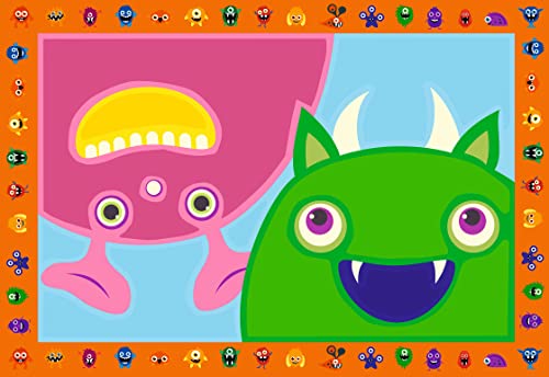 Ravensburger - CreArt Serie Junior: Monsters, Kit para Pintar por Números, Contiene dos Tablas Preimpresas, un Pincel, Colores, Juego Creativo para Niños y Niñas 5+ Años