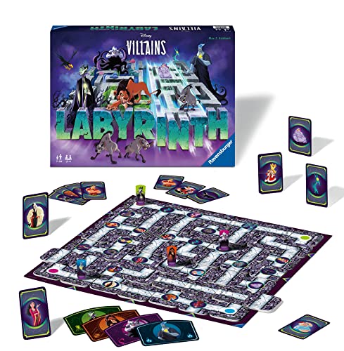 Ravensburger Disney Villains Labyrinth Family Strategy Board Game for Kids & Adults Age 7 Years Up - 2 to 4 Players