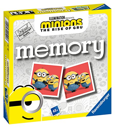 Ravensburger Minions 2 The Rise of GRU Mini Memory - Juego de Pares de Fotos a Juego para niños a Partir de 3 años - Juguete Educativo de Aprendizaje para niños pequeños