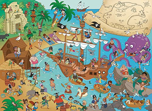 Ravensburger - Puzzle Isla Pirata, 150 Piezas XXL, Edad Recomendada 9+ Años