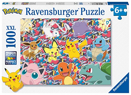 Ravensburger - Puzzle Pokemon, 100 Piezas XXL, Edad Recomendada 6+ Años