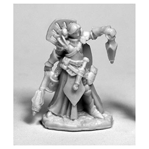 Reaper Miniaturas Christina, Clérigo Femenino #77468 Huesos Sin Pintar Figura de Plástico