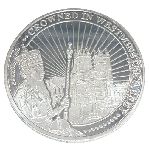 Renywosi Moneda la Reina Isabel - Monedas Recuerdo coleccionables la Reina Isabel II Inglaterra,Moneda sin Circular para coleccionistas Royal, Decoraciones artesanales