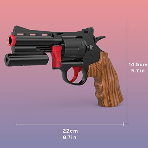 Revolver Toy Foam Blaster Soft Bullet Toy Gun Foam Dart Toy Pistol Modelo con 24 Dardos Beam, Cilindro para Niños Adolescentes Adultos