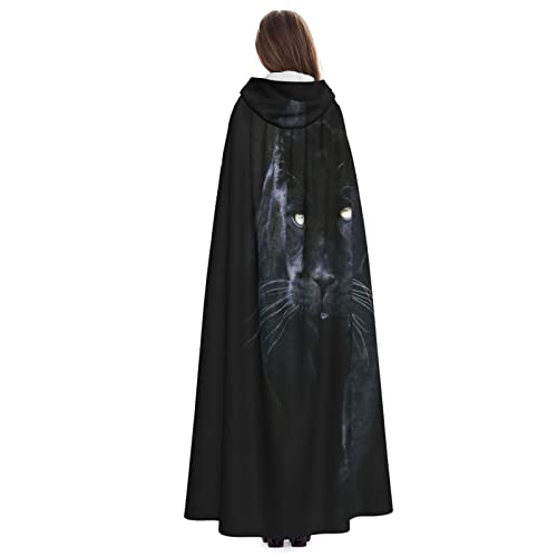 RFSHOP Panther with Blue Eyes Pelican Birds Blue Sea Sky Adult Men Costume Cloak 59 in, Witch Halloween Cloak, Hooded Cape Cospl